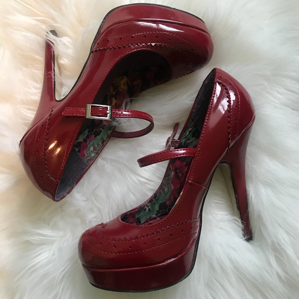 Red Mary Janes